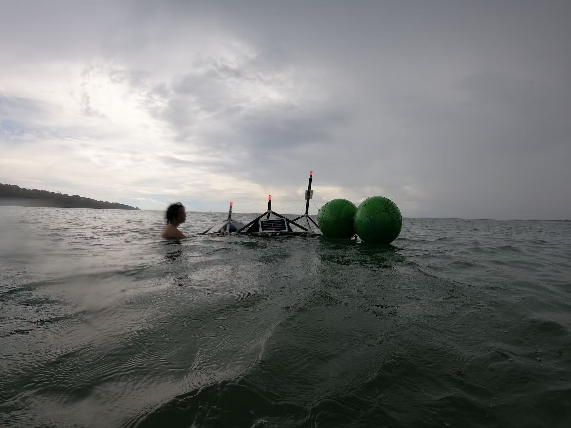 Prototype of multiple floating solar-to-hydrogen pods, Bali, October 2022